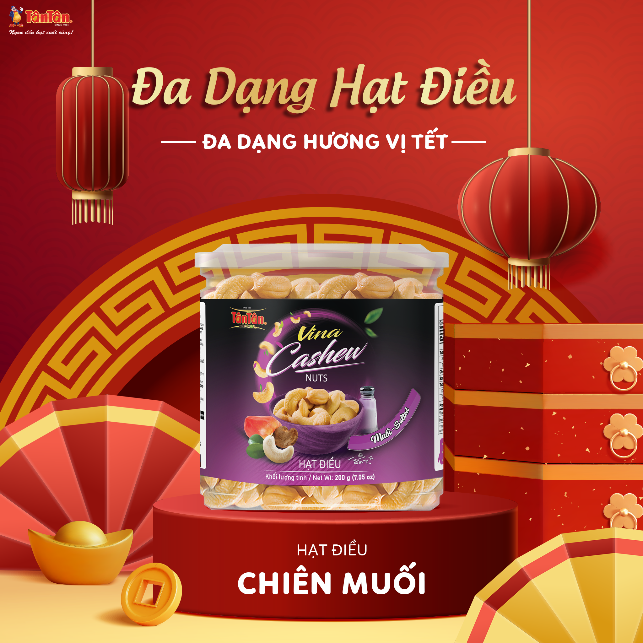 Hạt điều Chiên Muối Tân Tân