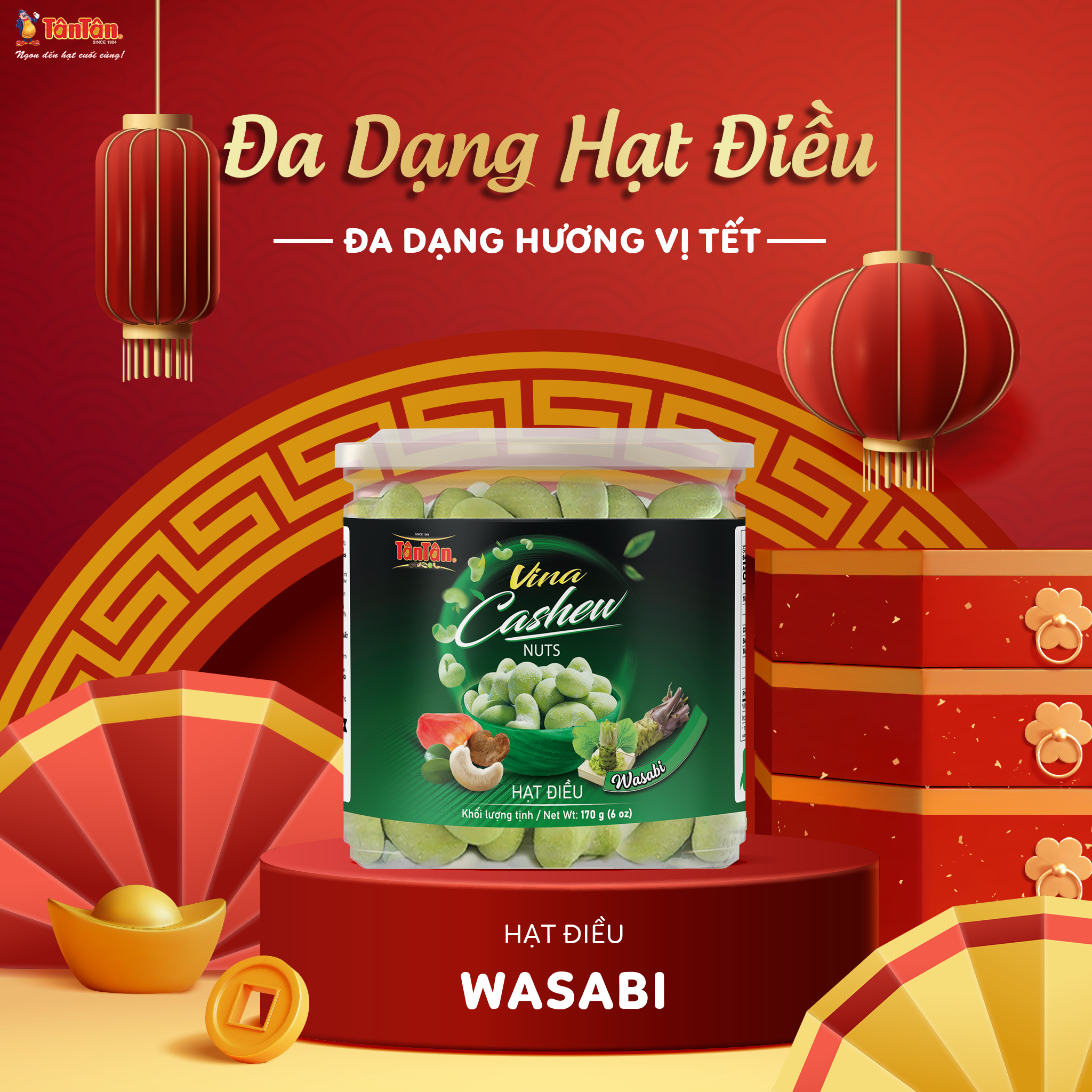 Hạt điều Wasabi Tân Tân